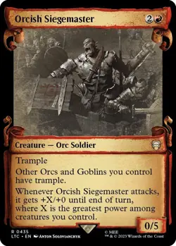 MTG Orcish Siegemaster 435 Rare Showcase Scrolls LTC Commander - Image 1