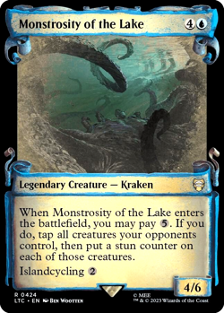 MTG Monstrosity of the Lake 424 Rare Foil Showcase Scrolls LTC Commander - Image 1