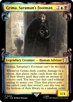 MTG Grima, Saruman's Footman 464 Rare Foil Showcase Scrolls LTC Commander - Image 1