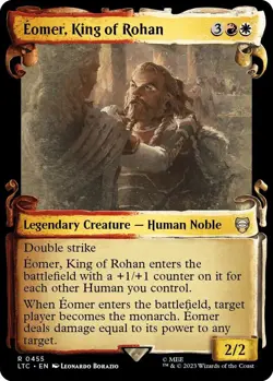 MTG Eomer, King of Rohan 455 Rare Showcase Scrolls LTC Commander - Image 1