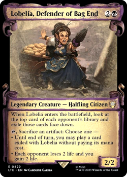 MTG Lobelia, Defender of Bag End 429 Rare Foil Showcase Scrolls LTC Commander - Image 1