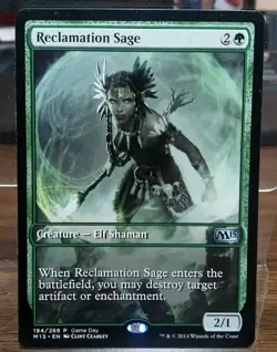Reclamation Sage M15 Gameday Promo MTG Magic The Gathering LP Commander - Image 1