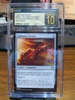 MTG Magic The Gathering Lightning Greaves Commander Masters CGC 10 PRISTINE - Image 1