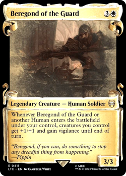 MTG Beregond of the Guard 411 Rare Foil Showcase Scrolls LTC Commander - Image 1