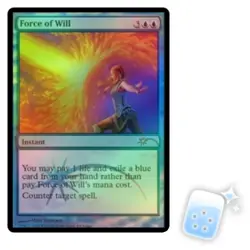 FOIL FORCE OF WILL (JUDGE) Promo Magic MTG MINT CARD - Image 1
