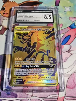 CGC 8.5 NM/Mint+ Pikachu & Zekrom GX SM248 2021 Pokemon Black Star Promos Holo - Image 1