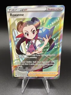 Pokemon TCG Trainer Roxanne 188/189 Astral Radiance Ultra Rare Full Art Holo, NM - Image 1