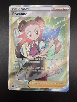 Pokemon TCG Trainer Roxanne 188/189 Astral Radiance Ultra Rare Full Art Holo, NM - Image 3