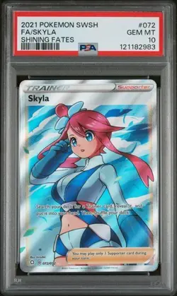 2021 POKEMON SWORD & SHIELD SHINING FATES #072 FULL ART/SKYLA PSA 10 - Image 1