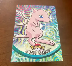 Pokemon Topps Holo foil Mew #151 TV Set Card - Blue Box -Near Mint or Mint - Image 3