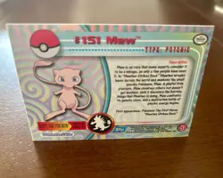 Pokemon Topps Holo foil Mew #151 TV Set Card - Blue Box -Near Mint or Mint - Image 5
