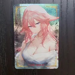 Goddess Story Hot Spring YAE MIKO Pink Fox Waifu Genshin Impact ACG Card C451 - Image 1