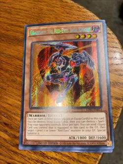 YUGIOH GEARFRIED THE RED-EYES IRON KNIGHT SECRET RARE NEAR MINT LDS1-EN011 - Image 1