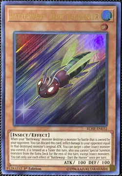 Battlewasp - Dart the Hunter BLHR-EN032 Battles of Legend: Hero's - Yugioh Card - Image 1
