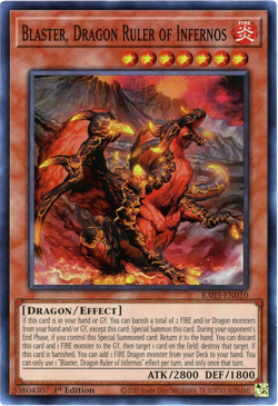 Yugioh! Blaster, Dragon Ruler of Infernos RA03-EN010 Super Rare NM/M English - Image 1