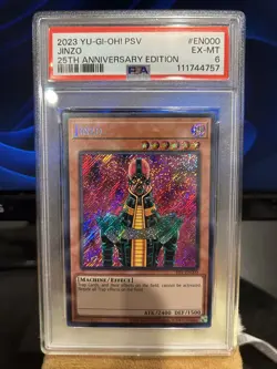 PSA 6 Jinzo Secret Rare PSV-EN000 Yugioh 25th Anniversary - Image 1