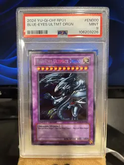 PSA 9 Blue-Eyes Ultimate Dragon Secret Rare RP01-EN000 Yugioh - Image 1