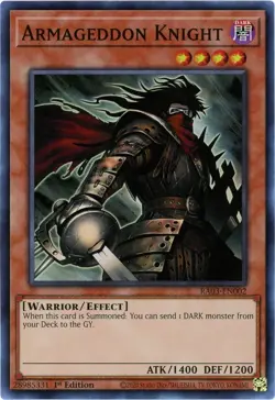 YuGiOh! Armageddon Knight RA03-EN002 Super Rare 1st Edition NM English - Image 1