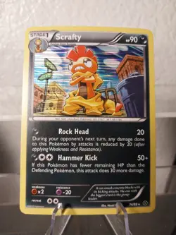 Pokemon - BW Next Destinies - Scrafty 74/99 Holo LP/NM Card - Image 1