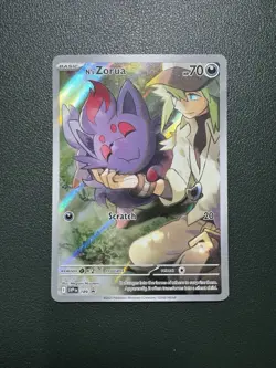 Pokemon TCG N's Zorua SVP 189 Black Star Promo Card NM (Journey Together ETB) - Image 1