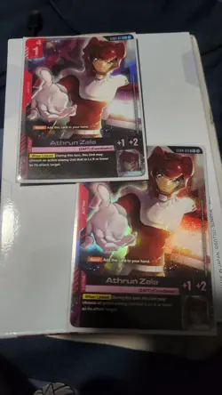 2x Athrun Zala [C+] Gundam Card Game ST04-011 Foil Pilot - Image 1