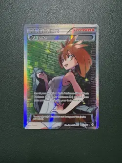 Pokemon TCG Brigette Holo Full Art Ultra Rare Card XY Breakthrough 161/162 - Image 1