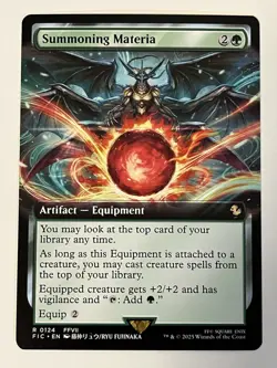 Summoning Materia Extended Art Regular Final Fantasy Non-Foil MTG 0124 Rare - Image 1