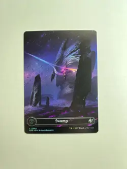 MTG Edge of Eternity - Swamp 0264 Foil Land (Borderless) - Image 1