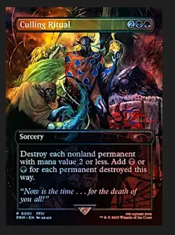 FF14 Final Fantasy Culling Ritual Foil Super Rare Promo MTG - Image 1