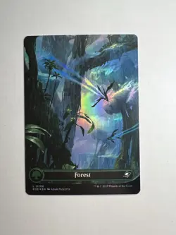 MTG Edge of Eternity - Forest 0266 Foil Land (Borderless) - Image 1