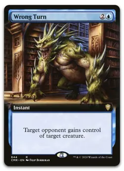Wrong Turn (Extended Art) #644 (NM) Commander Legends CMR Magic MTG - Image 1