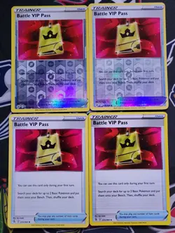 Pokemon - Battle VIP Pass - 225/264 - 2x Reverse Holo 2x Normal - Fusion Strike - Image 1