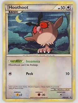 Hoothoot HGSS05 Pokemon - Holo HeartGold and SoulSilver Black Star Promo MP - Image 1
