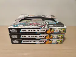 Pokemon TCG Black Bolt and White Flare Unova Poster Collection lot of 3 sealed - Image 2