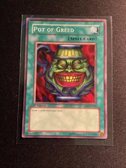 Yugioh Pot of Greed SD1-EN015 Structure Deck: Dragon's Roar 1st Edition MP - Image 1