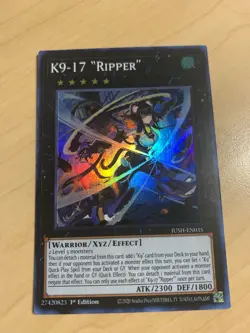Yugioh! K9 - #17 "Ripper" (JUSH-EN035) 1st Edition - Image 1