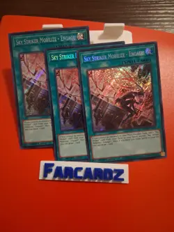 Yugioh!-(x3)-Sky Striker Mobilize-Engage- Secret Rare-Blmr-en091- 1st Ed-(LP/NM) - Image 1