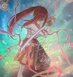 PSA10 Weiss Schwarz Erza SEC+ Signed Card Sword to Protect Friends from Japan - Image 3