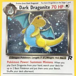 DARK DRAGONITE 5/82 Team Rocket Unlimited Holo Rare Pokemon Card Heavily Played - Image 2