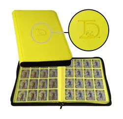 TCG Binder - Yellow, 16 Pocket Side Loading Card Binder, Compatible with Poke... - Image 1