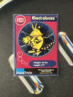 Electabuzz 1999 Original 151 Pokemon Burger King PokeTrivia Trading Card #125 - Image 1