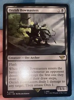 NM Orcish Bowmasters 0103 LOTR Middle-Earth Near Mint MTG Magic the Gathering - Image 1