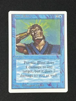 MTG PSIONIC BLAST Unlimited Edition Regular MT Uncommon Magic The Gathering - Image 1
