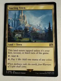 Starting Town Final Fantasy MTG Rare Land Mint - Image 1