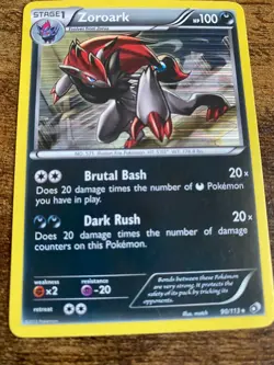 Zoroark 90/113 HOLO RARE Pokemon TCG 2013 Black & White Legendary Treasures - Image 1