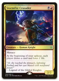 Stormfist Crusader #203 (Foil) (NM) Throne of Eldraine PPELD Magic MTG - Image 1