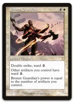 Bronze Guardian (Retro Frame) #70 (NM) Brothers' War BRC Magic MTG - Image 1