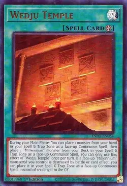 Yugioh! NM Wedju Temple - INFO-EN054 - Ultra Rare - 1st Edition Near Mint, - Image 1