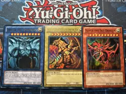 YuGiOh! Egyptian Gods Card SetObelisk Slifer Ra YGLD-ENG01-03 Limited Edition - Image 1