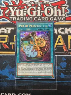 YuGiOh Pot of Prosperity MP22-EN037 1st Edition Prismatic Secret Rare - Image 1